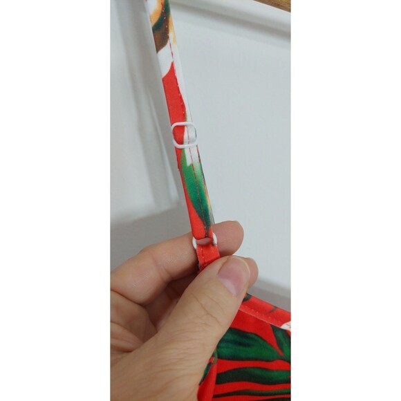 Swimsuit Dress One Piece Red Tropical Beach Vacation Vibes Women's Size Small - Picture 8 of 14